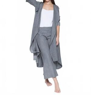 NEW BLUEBERRY draped duster in slate